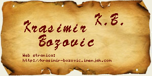 Krasimir Božović vizit kartica